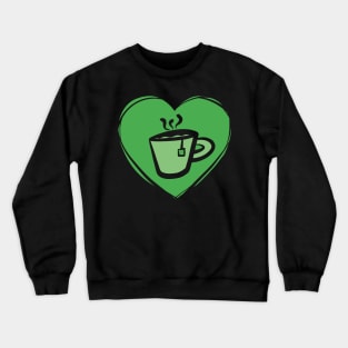 Green Heart Green Tea Crewneck Sweatshirt